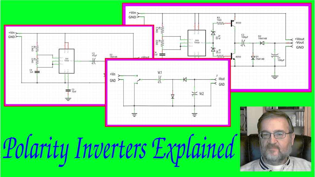 Picture showing images of polarity interter schematics and the title of the post.